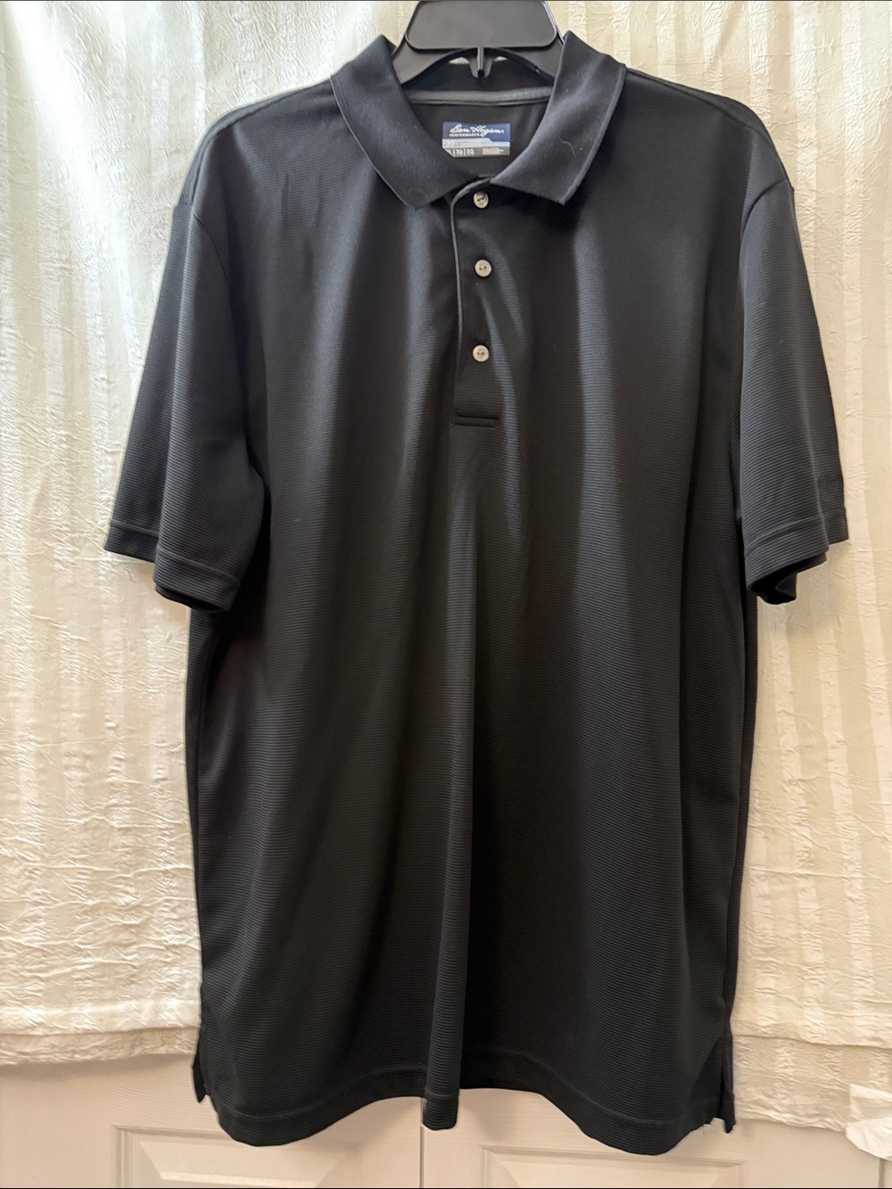 Ben Hogan Men's Black Polo Shirt with Three-Button Placket
